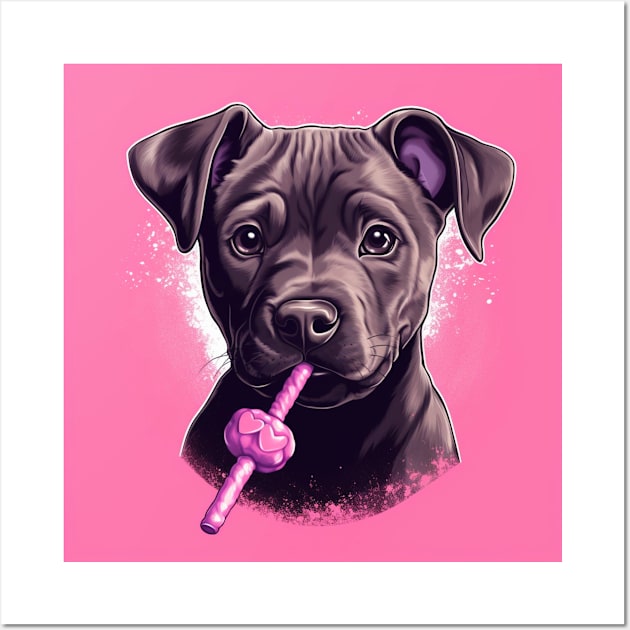 Staffy Candy Wall Art by Enchanted Reverie